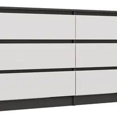 TP Living Komoda Malwa M6 140 cm antracit/bílá