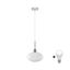 LED luster na lanku HARMA 1xE27/60W/230V pr. 25 cm matný chróm/biela