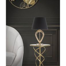 Čierna stolová lampa Mauro Ferretti Maxt, ø 32,5 cm