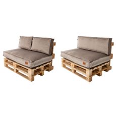 Golden Garden Paletové sedenie GG55 podsedák a vankúš 120cm x 80cm x 15cm penový granulát capuccino