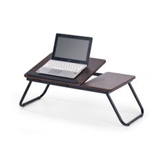 HALMAR B-19 stolík na notebook tmavý vlašský orech / čierna