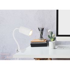 Globo 57911KW - Flexibilná lampa s klipom ROBBY 1xGU10/25W/230V biela