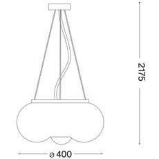 Ideal Lux - LED Luster na lanku ARIZONA 3xGX53/9W/230V pr. 40 cm biela