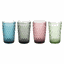 Poháre na vodu, set 4 ks, 350 ml, farebné, retro, VERITAS TYP 1