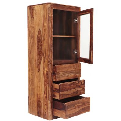 indickynabytok.sk - Vitrína Tina 60x150x45 indický masív palisander