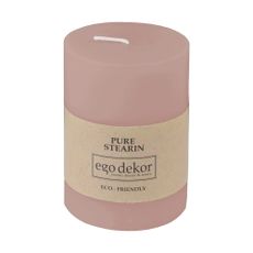 Púdrovoružová sviečka Eco candles by Ego dekor Friendly, doba horenia 37 h