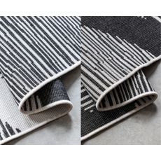 ELLE Decoration , Kusový koberec Gemini 106014 Black z kolekcie Elle – na von aj na doma, 160x230, čiernobiela, chodba / predsieň