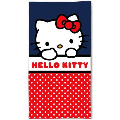 Bodkovaná bavlnená plážová osuška Hello Kitty - 100% bavlna - 70 x 140 cm