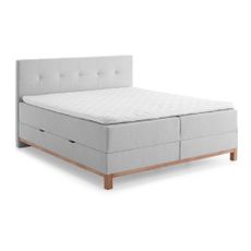 Svetlosivá boxspring posteľ s úložným priestorom 160x200 cm Catania - Meise Möbel