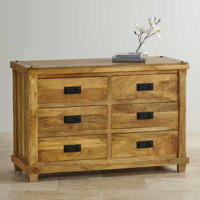 indickynabytok.sk - Komoda Devi 120x90x45 indický masív mango