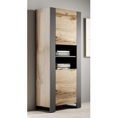 CAMA MEBLE Wood policová skriňa dub wotan / antracit