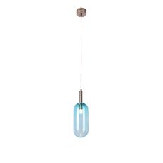 Modré LED závesné svietidlo so skleneným tienidlom ø 13 cm Fiuggi – Candellux Lighting