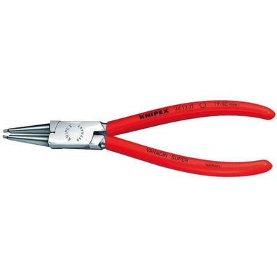 Kliešte na poistné krúžky 320 mm, vnútorné rovné. Knipex - 44 13 J4 - DIN 5265 C. Pochrómované, potiahnuté plastom