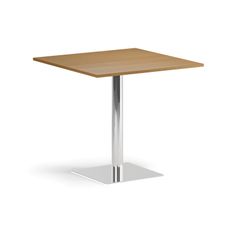 Konferenčný stolík ENZO, 80x80 cm, chróm podnož, buk