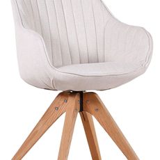 Ambia Home STOLIČKA S PODRÚČKAMI, plochá tkanina, biela