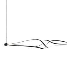 LED Luster na lanku TWISTER LED/56W/230V čierna