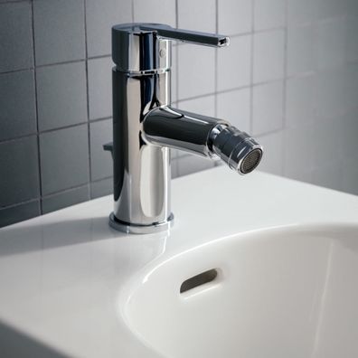 LAUFEN H3410810041141 - Bidetová batéria + výpusť s prepadom LUA chróm lesk