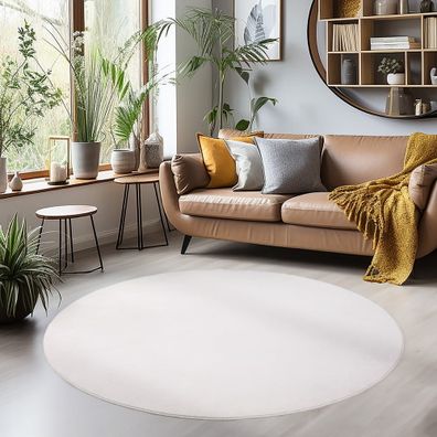 Krémový prateľný okrúhly koberec ø 120 cm Sky – Ayyildiz Carpets