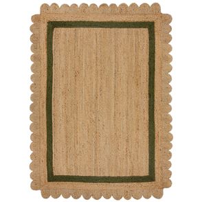 Flair Rugs koberce Kusový koberec Grace Jute Natural/Green - 120x170 cm