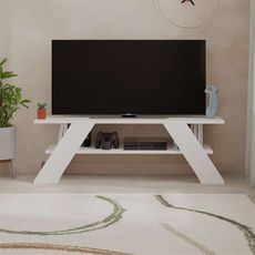 TV stolík Houseland Farfalla 120 cm biely