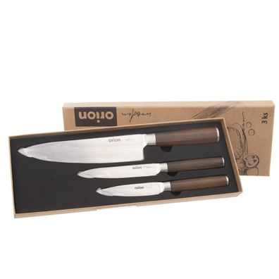 Orion Sada kuchynských nožov Wooden, 3 ks
