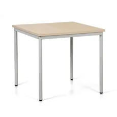 Jedálenský stôl TRIVIA, 800 x 800 mm, sivá podnož, breza
