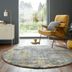 Flair Rugs koberce Kusový koberec Cocktail Wonderlust Grey/Ochre kruh - 160x160 (priemer) kruh cm