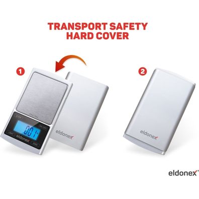 ELDONEX EKS-4040-SL - Presná stotinová váha 2xCR2032 strieborná