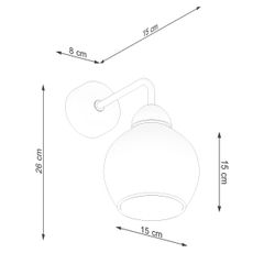Sollux SL.1139 - Nástenná lampa ALINO 1xE27/60W/230V čierna
