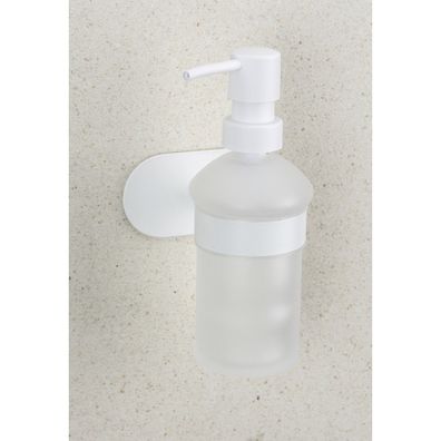 Biely samodržiaci sklenený dávkovač mydla 200 ml Orea – Wenko