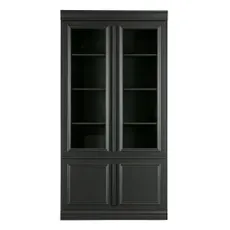 Čierna vitrína z borovicového dreva 110x215 cm Organize – BePureHome