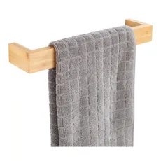 Bambusový nástenný držiak na uteráky Wenko Light, šírka 40 cm