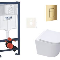 Závesný wc set do ľahkých stien / predstenová montáž Swiss Aqua Technologies Infinitio SIKOGRSIN10SCGL0