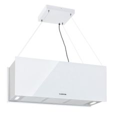 Klarstein Kronleuchter XL, digestor, 90 cm, ostrovčekový, 590 m3/h, dotykové ovládanie, LED, biely