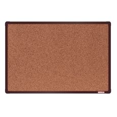 Korková nástenka boardOK v hliníkovom ráme, 600 x 900 mm, hnedý rám