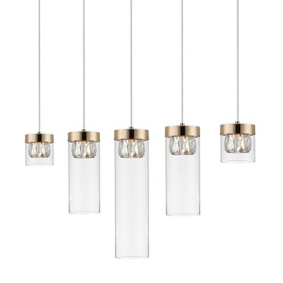 Zuma Line P0389-05E-F7AC - Krištáľový luster na lanku GEM 5xG9/28W/230V