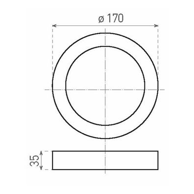 LED Stropné svietidlo FENIX LED/12W/230V 3800K pr. 17 cm