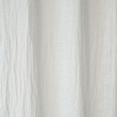 Biely ľanový ľahký záves s pútkami Linen Tales Daytime, 250 x 130 cm