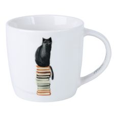 Biely porcelánový hrnček 400 ml Well Read Cat – Maxwell & Williams