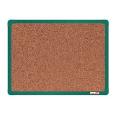 Korková nástenka boardOK v hliníkovom ráme, 600 x 450 mm, zelený rám