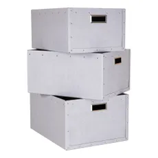 Svetlosivé kartónové úložné boxy v súprave 3 ks Ture – Bigso Box of Sweden