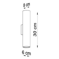 Sollux SL.0944 - Nástenné svietidlo LOOPEZ 2xGU10/10W/230V čierna/meď
