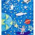 Dywany Łuszczów Detský kusový koberec Bambino 2265 Rocket Space blue - 140x190 cm