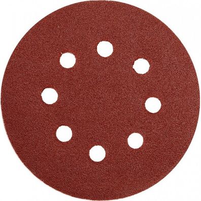 Brúsny papier 125 mm P100 s otvormi 5 ks suchý zips - YT-83454