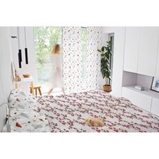 Biely záves z bavlneného saténu 110x250 cm Toadstools – Butter Kings