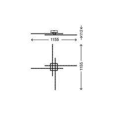 Briloner 3254-042 - LED Stmievateľné stropné svietidlo TEMPALTE 4xLED/11W/230V