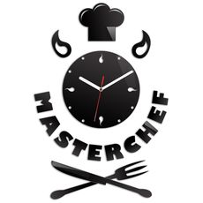 ModernClock Nástenné hodiny Master Chef čierne