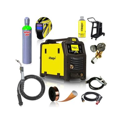 KOWAX GeniMig®240DP LCD + Horák + Kukla + Ventil + Podvozok + Plná Fľaša MIX C18 20L + Sprej + 5kg drôt + Káble