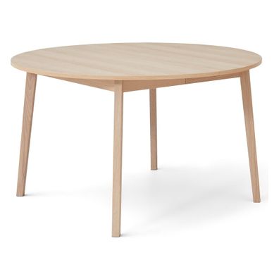 Okrúhly rozkladací jedálenský stôl v dekore duba a prídavnou doskou ø 130 cm Single – Hammel Furniture