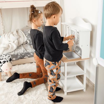 KONDELA Emiel detská kuchynka biela / prírodná